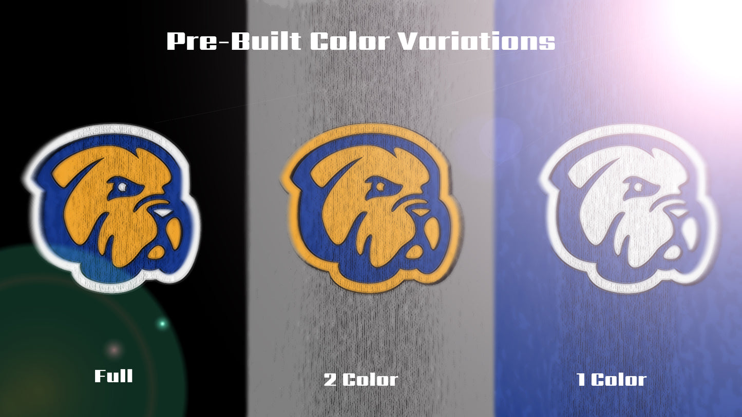 Premium Bulldog Mascot Sports Logo // Rowan