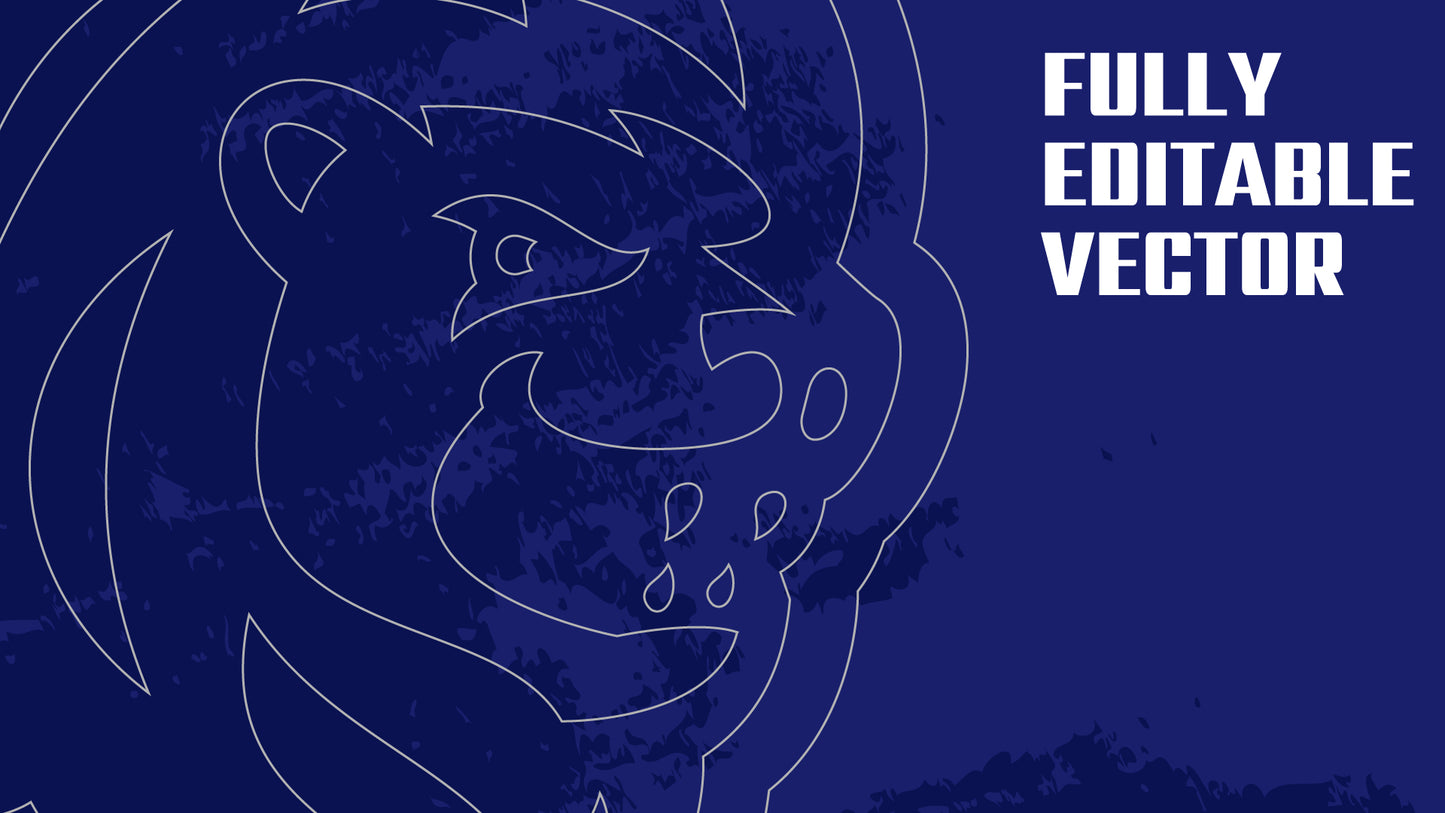 Premium Lion Mascot Sports Logo // Laurel