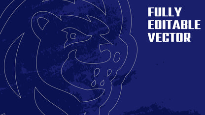 Premium Lion Mascot Sports Logo // Laurel